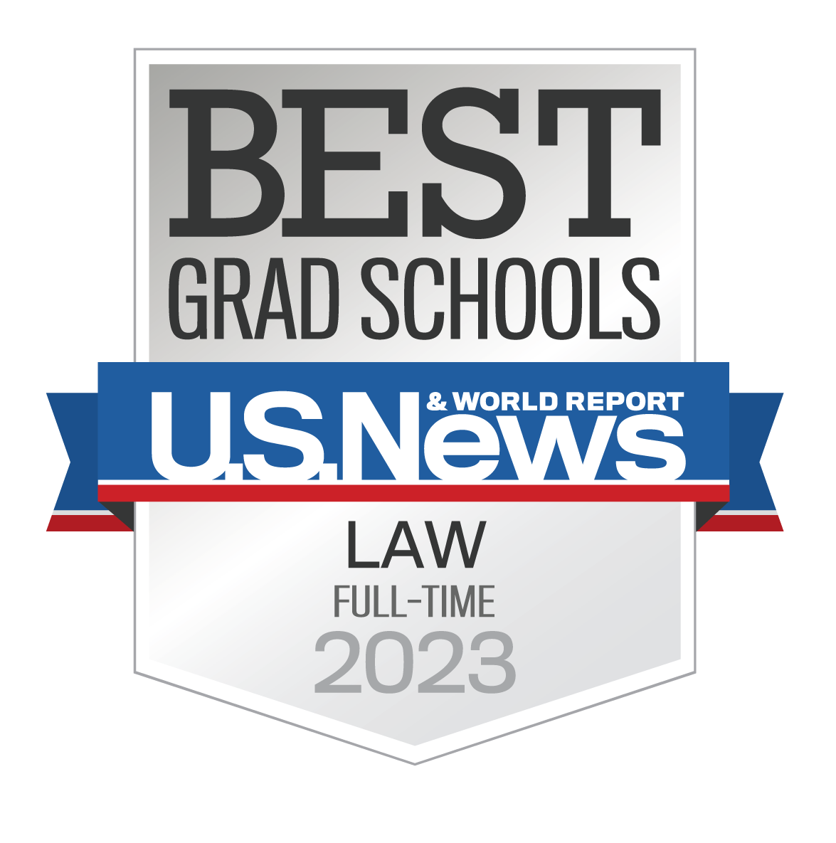 U.S. News and World Report Best Grad School Law 2023 badge